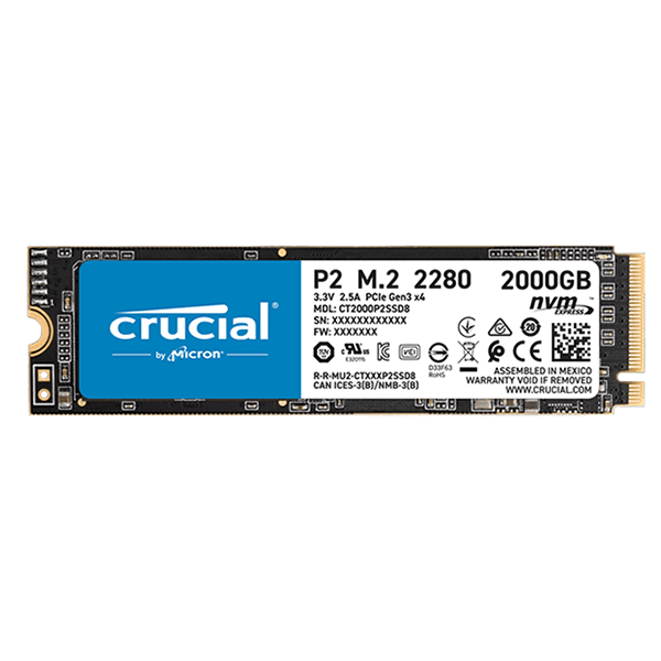 SSD 2TB CRUCIAL P2 NVME M.2 | CT2000P2SSD8