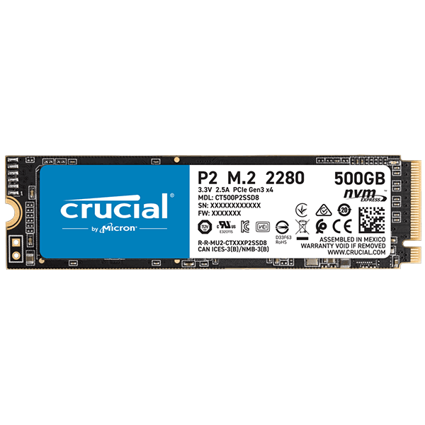 SSD 500GB CRUCIAL P2 NVME M.2 | CT500P2SSD8